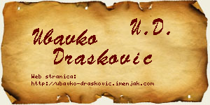 Ubavko Drašković vizit kartica